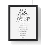 Faith Culture - Path of Truth - Psalm 119:30 - Christian Wall Art 11″ x 14″ Black