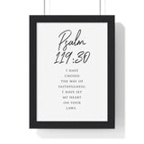 Faith Culture - Path of Truth - Psalm 119:30 - Christian Wall Art 8" x 11" Black