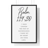 Faith Culture - Path of Truth - Psalm 119:30 - Christian Wall Art 20" x 30" Black