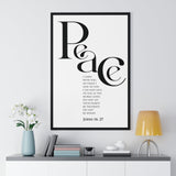 Faith Culture - "Peace I Leave with You" - John 14:27 Christian Vertical Framed Wall Art