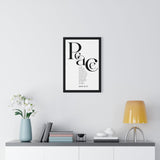 Faith Culture - "Peace I Leave with You" - John 14:27 Christian Vertical Framed Wall Art