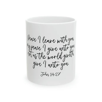 Faith Culture - Peace I leave With You - John 14:27 Christian Ceramic Mug, 11oz 11oz