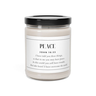 Faith Culture - Peace John 16:33 Christian Scented Soy Candle, 9oz