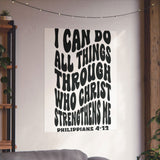 Faith Culture - Philippians 4:13 Poster - Christian Wall Art - I Can Do All Things Decor 30″ x 40″ Matte