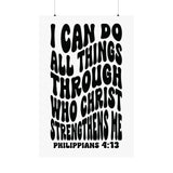 Faith Culture - Philippians 4:13 Poster - Christian Wall Art - I Can Do All Things Decor