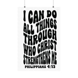 Faith Culture - Philippians 4:13 Poster - Christian Wall Art - I Can Do All Things Decor