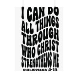 Faith Culture - Philippians 4:13 Poster - Christian Wall Art - I Can Do All Things Decor