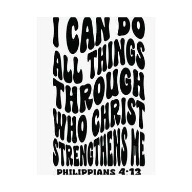 Faith Culture - Philippians 4:13 Poster - Christian Wall Art - I Can Do All Things Decor