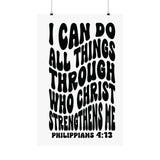 Faith Culture - Philippians 4:13 Poster - Christian Wall Art - I Can Do All Things Decor