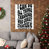 Faith Culture - Philippians 4:13 Poster - Christian Wall Art - I Can Do All Things Decor