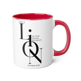 Faith Culture - Proverbs 30:30 - Christian Accent Coffee Mug (11oz) Red 11oz