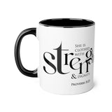 Faith Culture - Proverbs 31:25 - Christian Accent Coffee Mug (11oz)