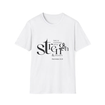She Opens Her Mouth with Wisdom Christian T-Shirt | Proverbs 31:25–26