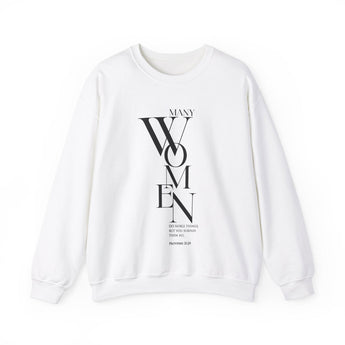 Faith Culture - Proverbs 31:29 - Christian Unisex Heavy Blend™ Crewneck Sweatshirt
