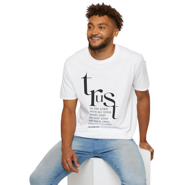 Faith Culture - Proverbs 3:5 - Christian Unisex Softstyle T-Shirt White