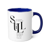 Faith Culture - Psalm 23:2 - Christian Accent Coffee Mug (11oz) Blue 11oz