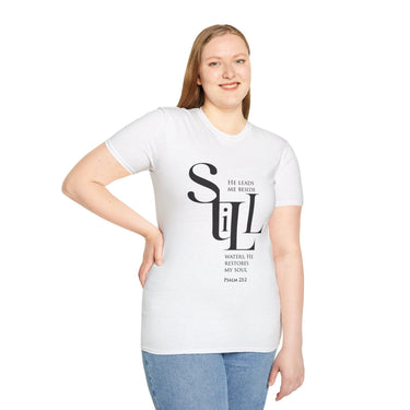 Faith Culture - Psalm 23:2 - Christian Unisex Softstyle T-Shirt