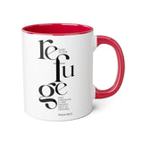Faith Culture - Psalm 46:1-2 - Christian Accent Coffee Mug (11oz) Red 11oz