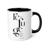 Faith Culture - Psalm 46:1-2 - Christian Accent Coffee Mug (11oz) Black 11oz