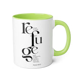 Faith Culture - Psalm 46:1-2 - Christian Accent Coffee Mug (11oz) Light Green 11oz