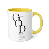 Faith Culture - Psalm 86:15 - Christian Accent Coffee Mug (11oz) Yellow 11oz