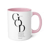 Compassionate and Gracious Accent Mug | Psalm 86:15 Pink 11oz