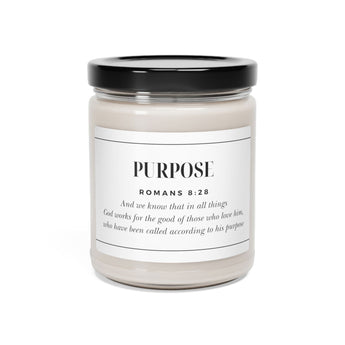 Purpose Candle | Romans 8:28 Christian Soy Candle