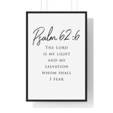 Faith Culture - Rock of Salvation - Psalm 62:6 - Christian Wall Art 24″ x 36″ Black