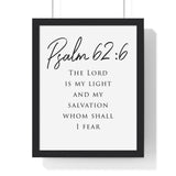 Faith Culture - Rock of Salvation - Psalm 62:6 - Christian Wall Art 11″ x 14″ Black