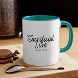 Faith Culture - Sacrificial Love - John 15:13 Christian Accent Coffee Mug 11oz Green
