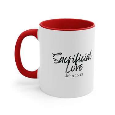 Faith Culture - Sacrificial Love - John 15:13 Christian Accent Coffee Mug