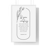 Faith Culture - Saved By His Grace - Romans 10:9 - Christian Wall Art 20" x 30" White