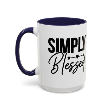 Faith Culture - Simply Blessed Christian Thanksgiving Accent Coffee Mug, 11oz and 15oz
