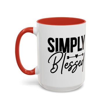 Faith Culture - Simply Blessed Christian Thanksgiving Accent Coffee Mug, 11oz and 15oz