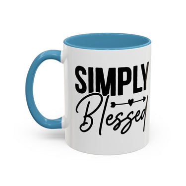 Faith Culture - Simply Blessed Christian Thanksgiving Accent Coffee Mug, 11oz and 15oz