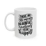 Faith Culture - So Many Beautiful Reasons to Be Happy - Christian Thanksgiving Mug, 11oz and 15oz 11oz