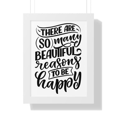 Faith Culture - So Many Beautiful Reasons to Be Happy - Christian Thanksgiving Wall Art 12″ x 16″ White