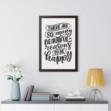 Faith Culture - So Many Beautiful Reasons to Be Happy - Christian Thanksgiving Wall Art
