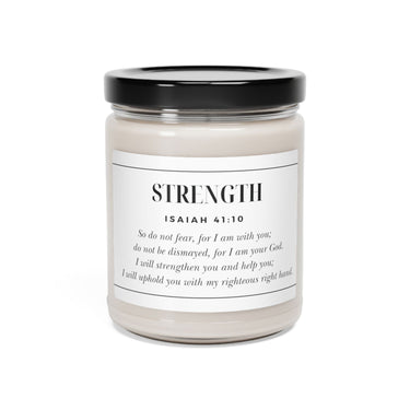 Faith Culture - Strength Isaiah 41:10 Christian Scented Soy Candle, 9oz