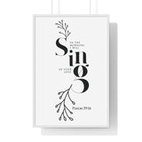 Faith Culture - Strength in Adversity - Psalm 59:16 - Christian Wall Art 24″ x 36″ White