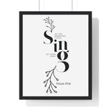 Faith Culture - Strength in Adversity - Psalm 59:16 - Christian Wall Art 16" x 20" Black