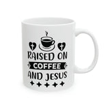 Faith Culture - Sweet Tea and Jesus - Christian Ceramic Coffee Mug, 11oz