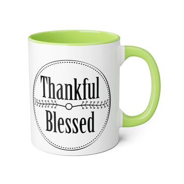 Faith Culture - Thankful & Blessed - Christian Thanksgiving Accent Mug, 11oz