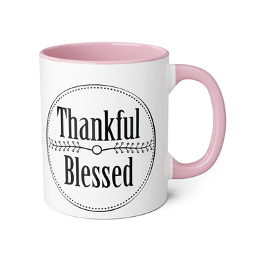 Faith Culture - Thankful & Blessed - Christian Thanksgiving Accent Mug, 11oz