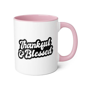 Faith Culture - Thankful & Blessed - Christian Thanksgiving Accent Mug, 11oz