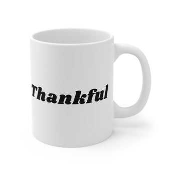 Faith Culture - Thankful Ceramic Coffee Mug Christian Gratitude Gift 11oz White