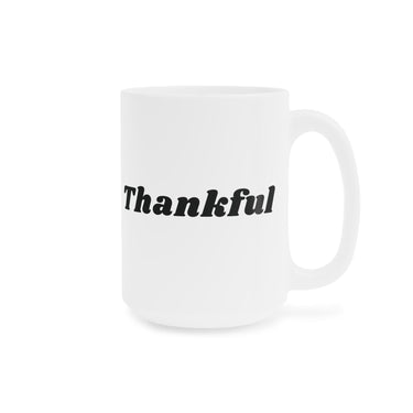 Faith Culture - Thankful Ceramic Coffee Mug Christian Gratitude Gift 15oz White