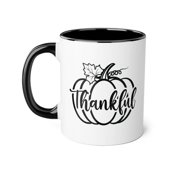 Faith Culture - Thankful Pumpkin - Christian Thanksgiving Accent Mug, 11oz Black 11oz