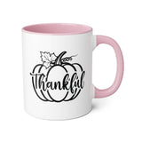 Faith Culture - Thankful Pumpkin - Christian Thanksgiving Accent Mug, 11oz