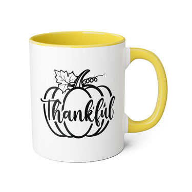 Faith Culture - Thankful Pumpkin - Christian Thanksgiving Accent Mug, 11oz